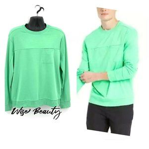 NEW Mens Ponte Crewneck Sweatshirt Size Large Pullover Green -All in Motion